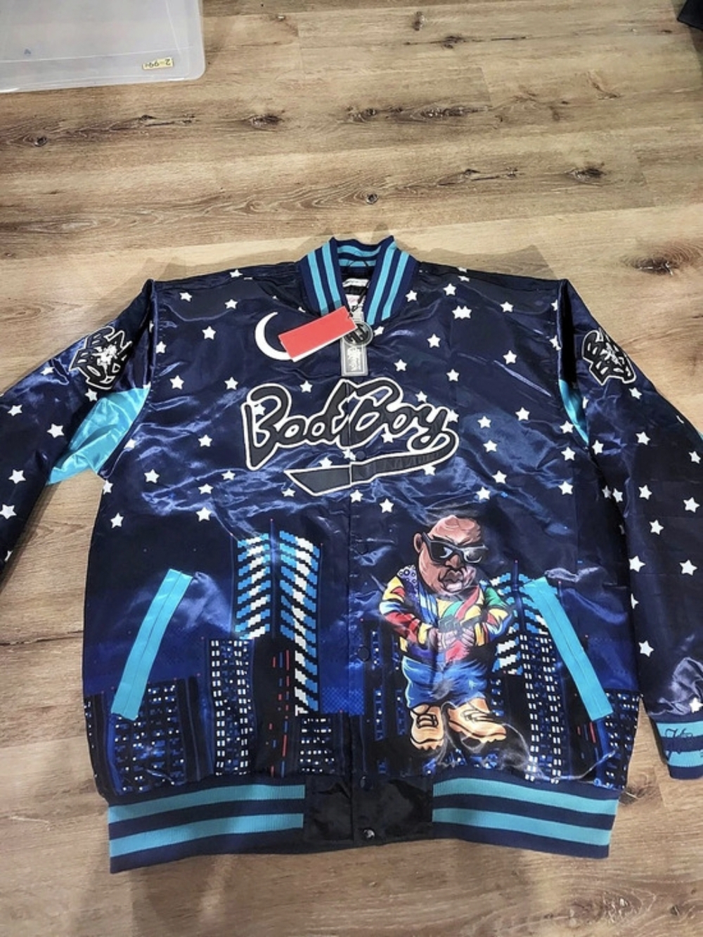 Headgear Classics Biggie Smalls Bad Boy Records Satin Jacket